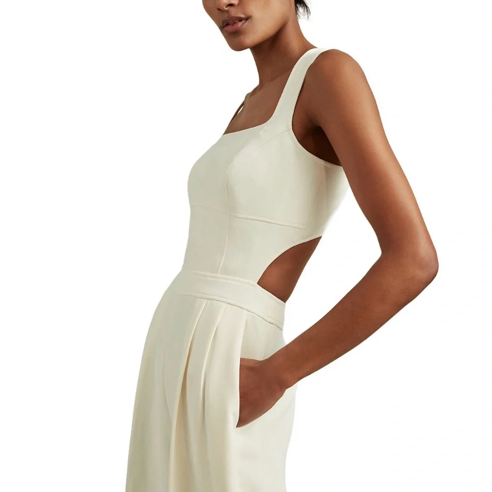 Ivory Jumpsuit - Elegant Women's Evening Jumpsuit